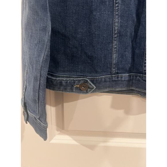 Wrangler Authentics Women's Stretch Denim Jacket, Blue, X-Large - Picture 7 of 9